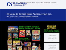 Tablet Screenshot of opferauction.com